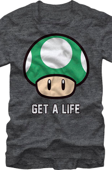 1-Up Mushroom Get A Life Super Mario Bros. T-Shirt