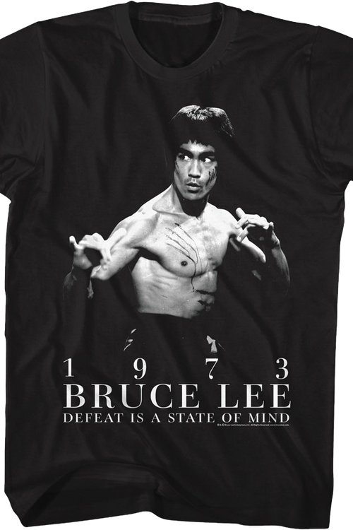 1973 Defeat Is A State Of Mind Bruce Lee T-Shirtmain product image