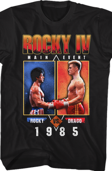 1985 Main Event Rocky vs Drago Rocky IV T-Shirt
