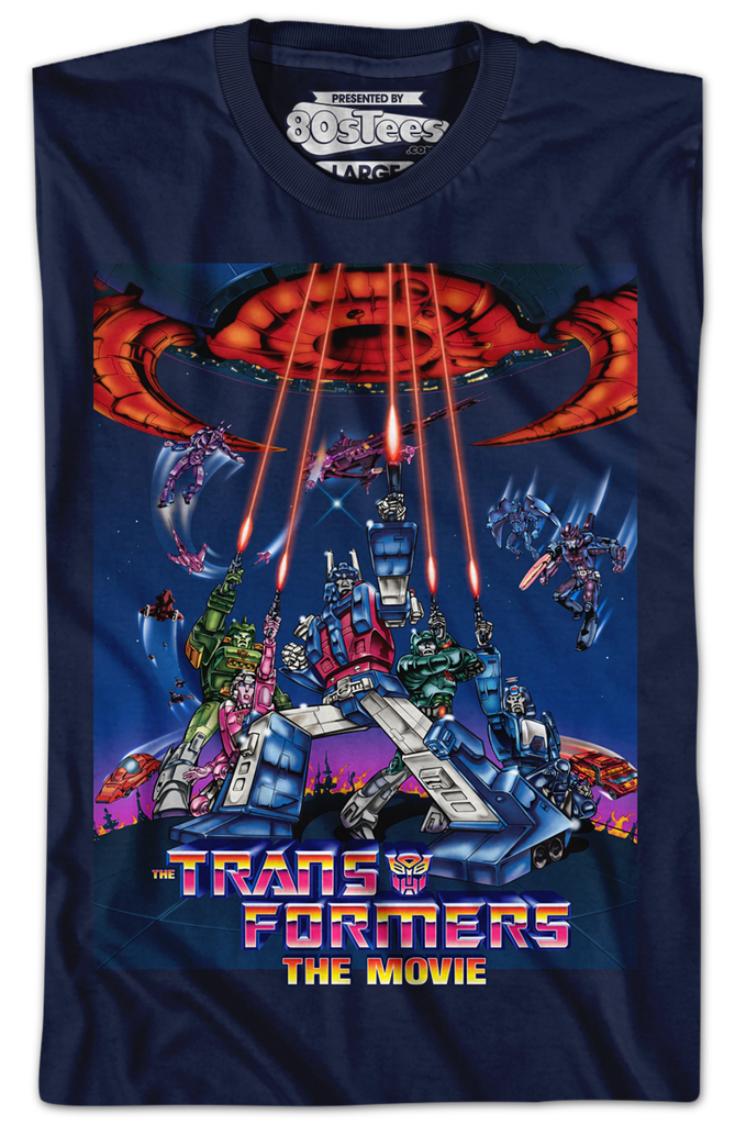 1986 Transformers The Movie Poster – Animated Optimus Prime, 8.5x11 Reproduction