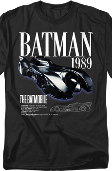 1989 Batmobile Batman T-Shirt