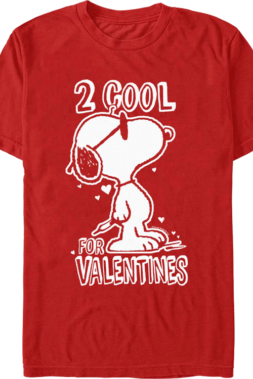 2 Cool For Valentines Peanuts T-Shirtmain product image