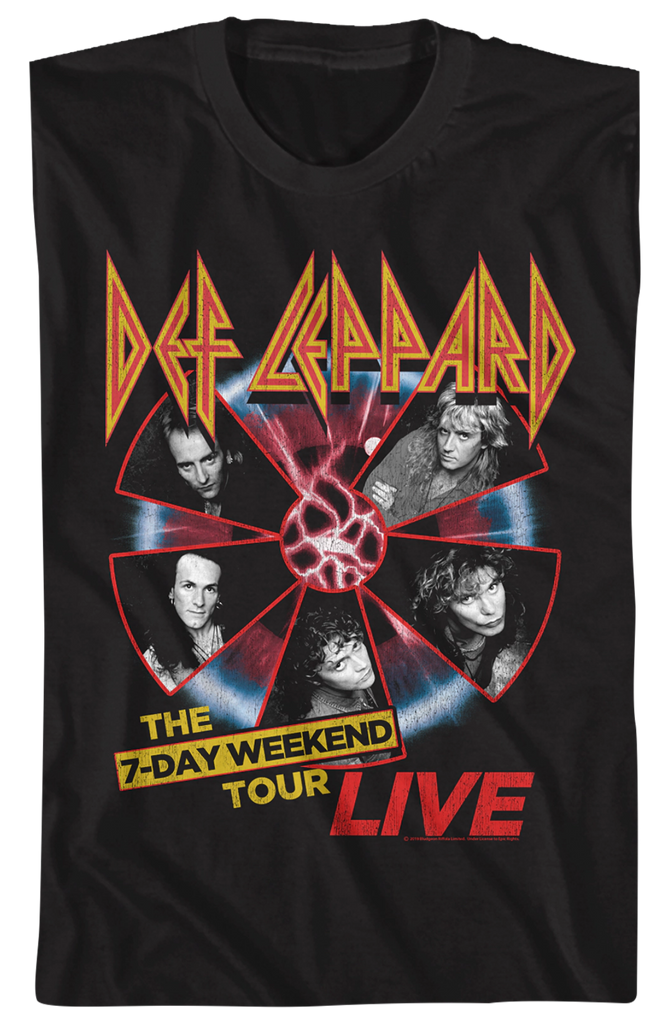 7 Day Weekend Tour Def Leppard T Shirt 7 Day Weekend Tour Def Leppard T Shirt