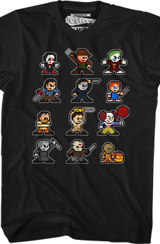 8-Bit Horror Icons T-Shirt