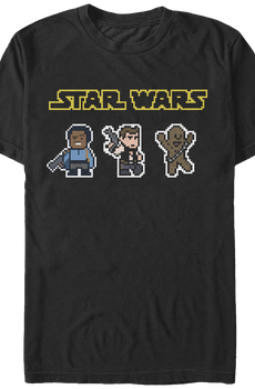 8-Bit Lando Han Chewie Star Wars T-Shirt