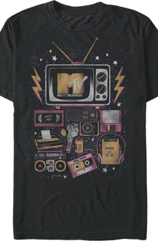 80s Electronics Collage MTV Shirt