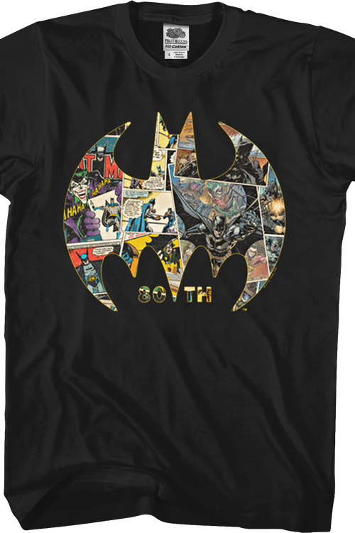 80th Anniversary Bat Symbol Collage Batman T-Shirtmain product image
