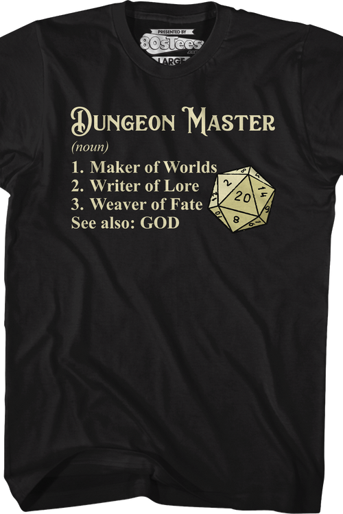 Dungeon Master Definitions T-Shirtmain product image