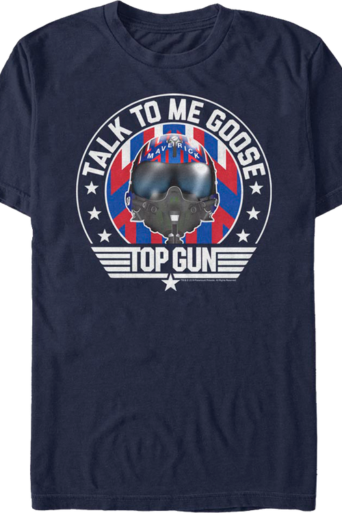 Talk To Me Goose Helmet Top Gun T-Shirtmain product image