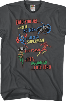 A True Hero Justice League Father's Day T-Shirt