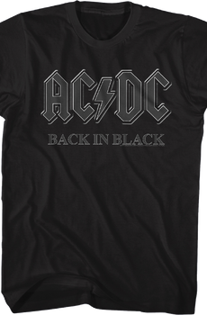 Back In Black Classic Logo ACDC T-Shirt