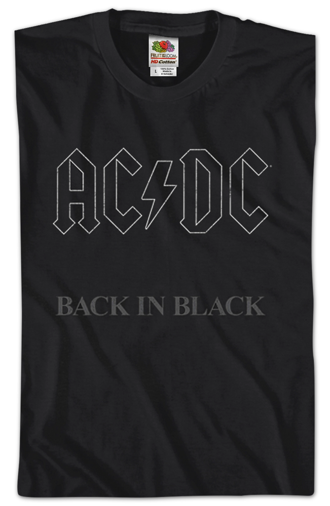 T-Shirts AC/DC In Back Music Shirt: Black