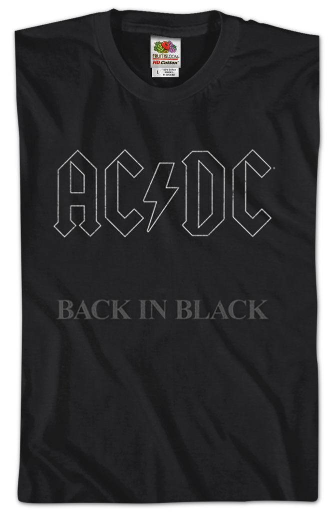 AC/DC Back In Black Shirt: Music T-Shirts AC/DC Back In Black Shirt: Music T-Shirts