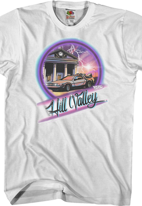 Airbrush Hill Valley Back To The Future T-Shirt