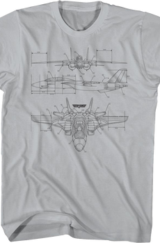 Aircraft Diagram Top Gun T-Shirt