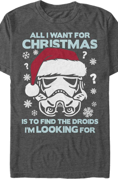 All I Want For Christmas Star Wars T-Shirt