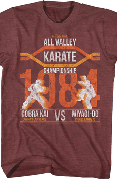 All Valley Championship Silhouettes Karate Kid T-Shirt