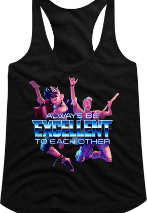 Ladies Always Be Excellent Bill and Ted Racerback Tank Top