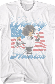 American Flag Whitney Houston T-Shirt