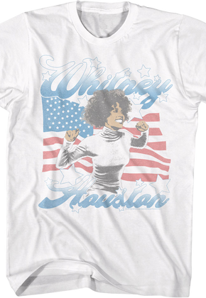 American Flag Whitney Houston T-Shirt