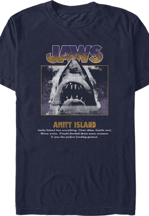 Amity Island The Perfect Feeding Ground Jaws T-Shirt