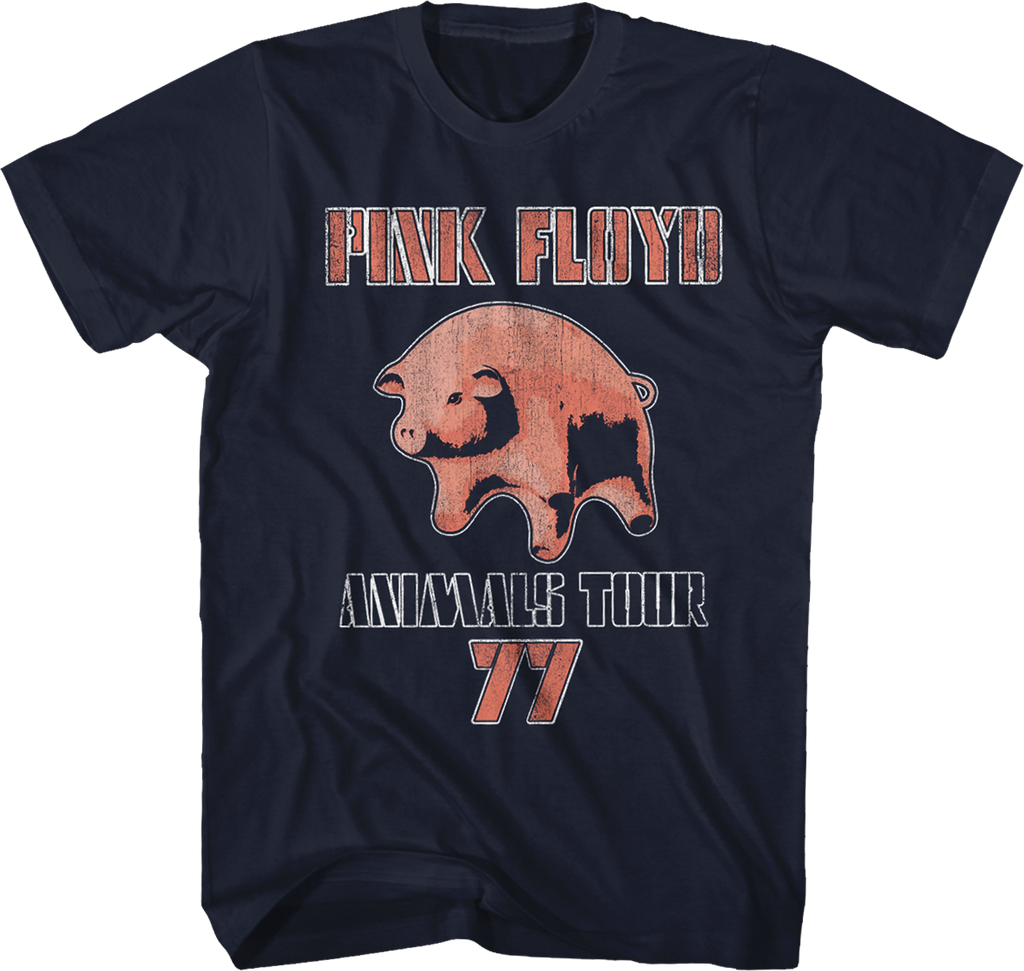 Pink floyd animals top t shirt pig