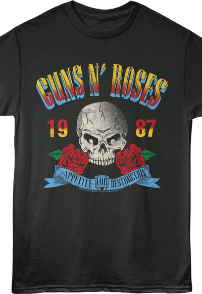 Appetite For Destruction 1987 Guns N' Roses T-Shirt