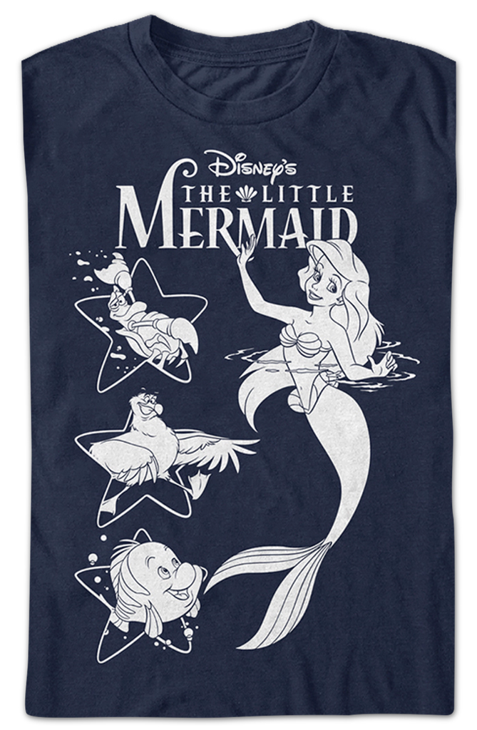 希少 80s The Little Mermaidリトルマーメイド Tシャツ Rare Vintage DISNEY'S The Little Mermaid 1989 All Over Print