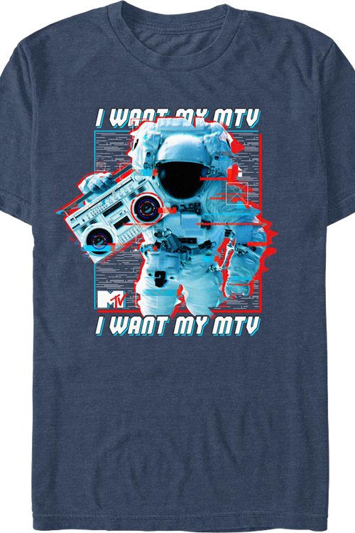 Astronaut Boom Box I Want My MTV Shirtmain product image