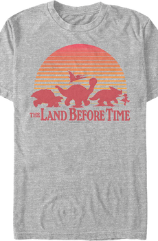 Vintage Sunset Silhouette Land Before Time T-Shirt