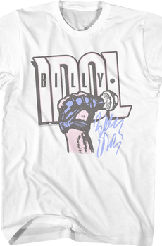 Logo And Autograph Billy Idol T-Shirt