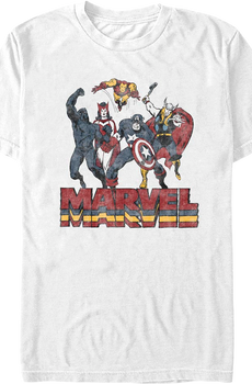 Avengers Fighting Poses Marvel Comics T-Shirt