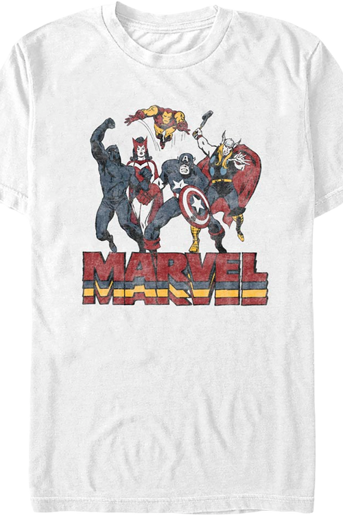 Avengers Fighting Poses Marvel Comics T-Shirtmain product image