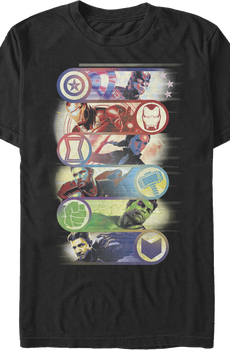 Avengers Logos Marvel Comics T-Shirt