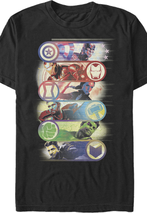 Avengers Logos Marvel Comics T-Shirt