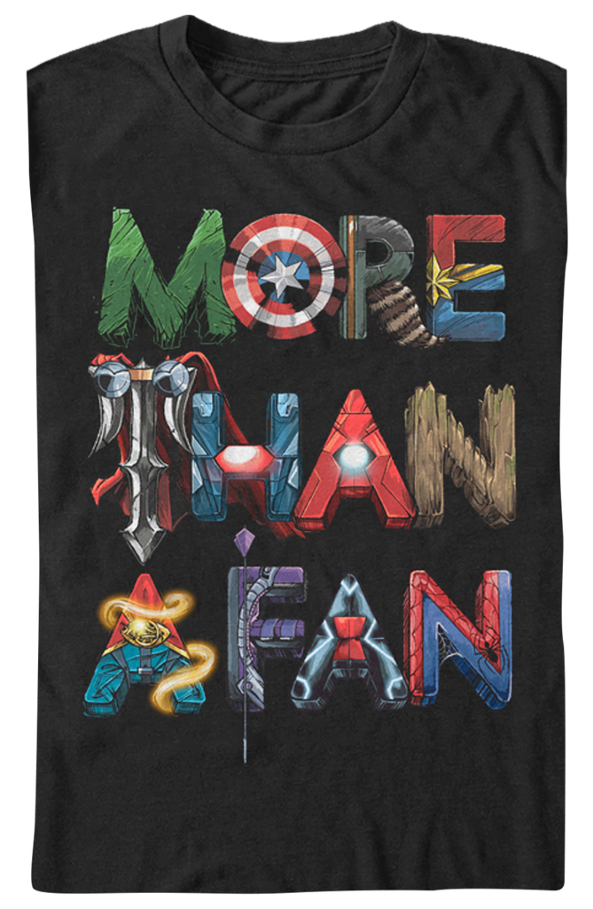 More than a hot sale fan avengers shirt
