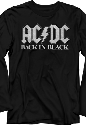 Back In Black ACDC Long Sleeve Shirt