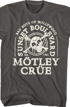 Bad Boys Of Hollywood Motley Crue T-Shirt