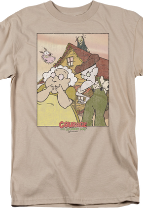 Bagge Gothic Courage The Cowardly Dog T-Shirt