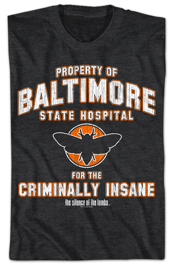 Baltimore State Hospital Silence of the Lambs TShirt