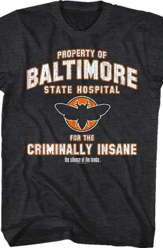 Baltimore State Hospital Silence of the Lambs T-Shirt