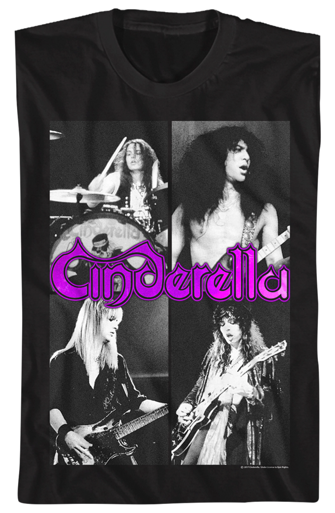 T-shirt Vintage Cinderella Band - Marque Gildan - Noir Taille L - Occasion En Très Bon état