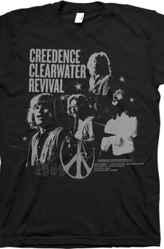 Band Members Collage Creedence Clearwater Revival T-Shirt