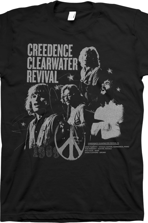 Band Members Collage Creedence Clearwater Revival T-Shirtmain product image