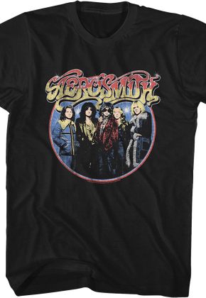 Band Photo Circle Aerosmith T-Shirt