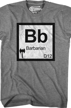Barbarian Element Symbol Dungeons & Dragons T-Shirt