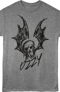 Bat Skull Sketch Ozzy Osbourne T-Shirt