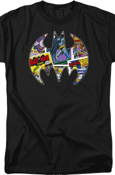 Batman Logo Collage DC Comics T-Shirt