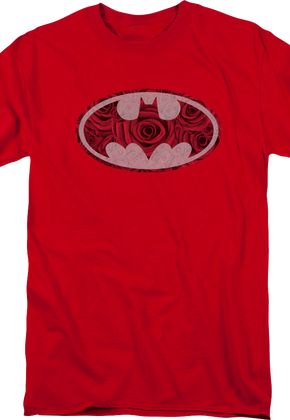 Batman Red Rose Logo DC Comics T-Shirt