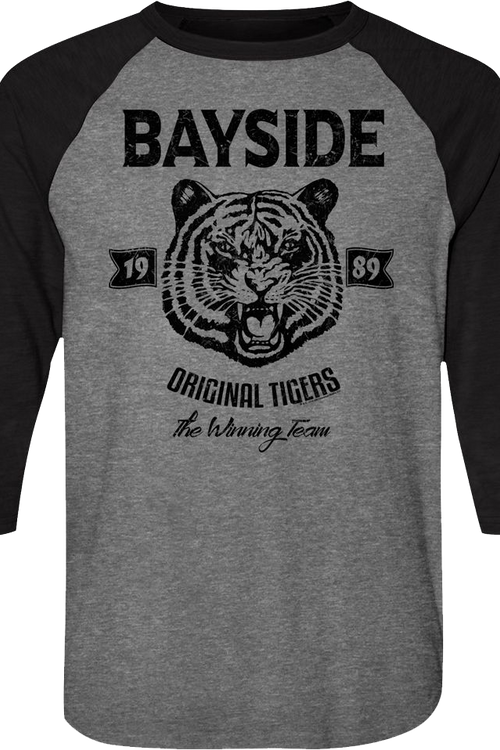Bayside Tigers Saved By The Bell Raglan Baseball Shirtmain product image